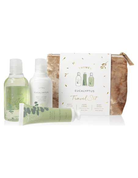 Juego de viaje Thymes Eucalipto - Gel, loción y crema de manos