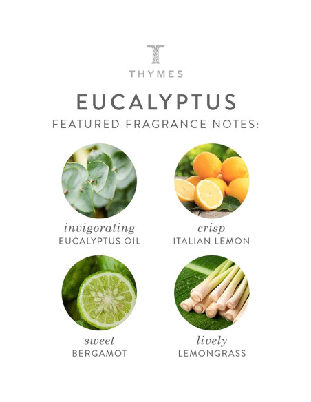 Juego de viaje Thymes Eucalipto - Gel, loción y crema de manos