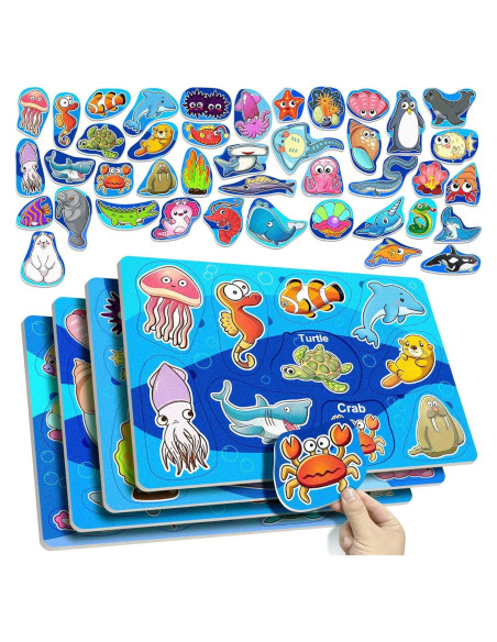 Puzzle Educativo de Fieltro SKOLESK 40 Piezas Oceánico