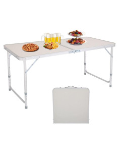 Mesa Plegable Camping Kcelarec 120x60 cm Ajustable