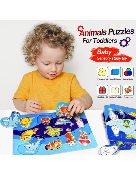 Puzzle Educativo de Fieltro SKOLESK 40 Piezas Oceánico