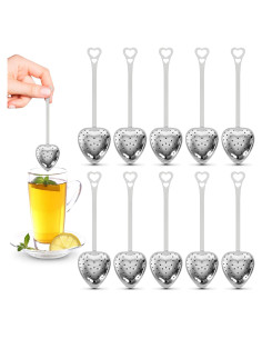 Infusor de Té Corazón KETAR - 10 Piezas Acero Inoxidable