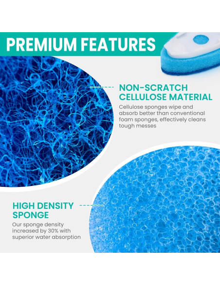 Kit de Limpieza HELIME con 6 Recargas y Mango Azul Kit de Limpieza HELIME con 6 Recargas y Mango Azul