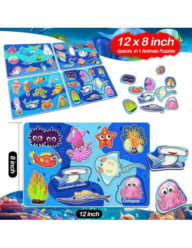 Puzzle Educativo de Fieltro SKOLESK 40 Piezas Oceánico