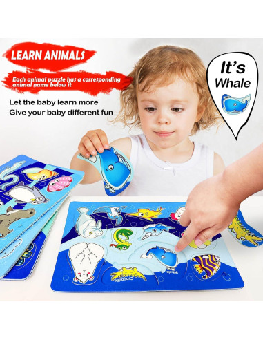 Puzzle Educativo de Fieltro SKOLESK 40 Piezas Oceánico