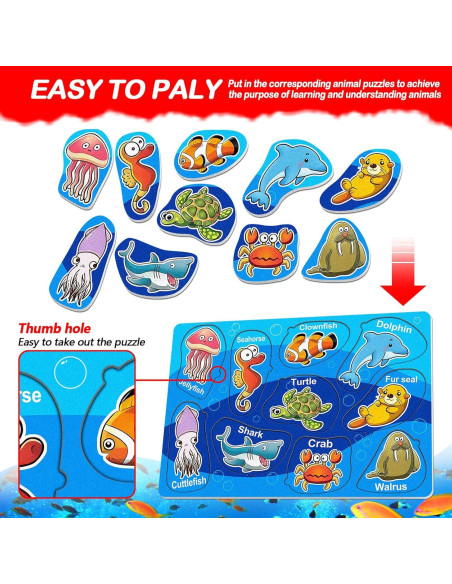 Puzzle Educativo de Fieltro SKOLESK 40 Piezas Oceánico