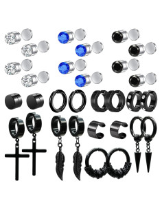Pendientes Magnéticos Clip On KWUNCCI - 15 Pares Unisex