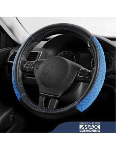 Funda de Volante Skechers de Cuero Azul 37-38 cm Antideslizante 2