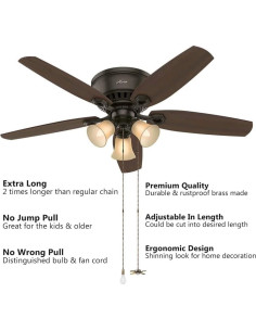 Extensor de Cadena de Techo SmoTecQ 24" con Bombilla Esmerilada 2
