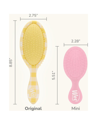 Cepillo Desenredante Wet Brush Gingham Dorado 1 Cuenta