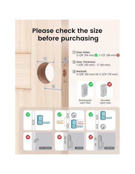 Cerradura Inteligente HIDALIFE HL-668K Teclado Táctil Negro Mate