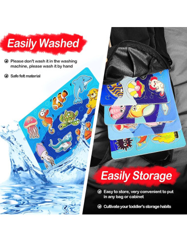 Puzzle Educativo de Fieltro SKOLESK 40 Piezas Oceánico