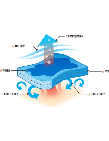Banda Refrigerante Ergodyne Chill-Its 6603 - 10x75 cm Azul