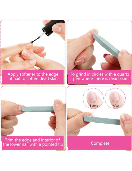 Limas de Uñas de Piedra Pómez Mudder - 8 Piezas