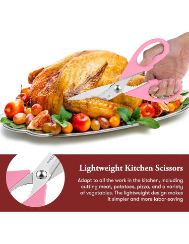 Tijeras de Cocina Multiusos iBayam 21.6 cm Rosa Pastel