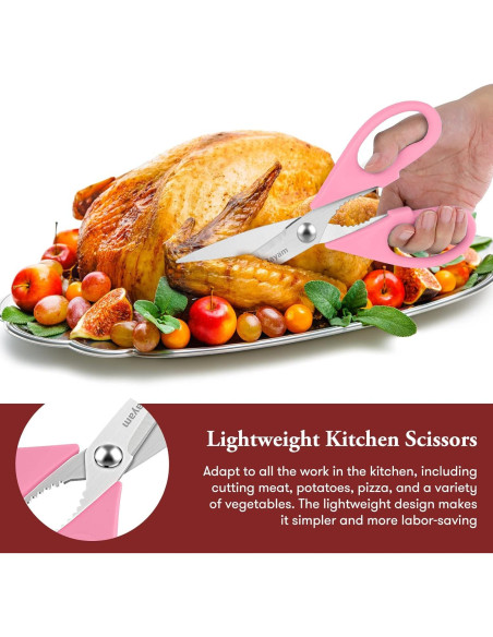 Tijeras de Cocina Multiusos iBayam 21.6 cm Rosa Pastel