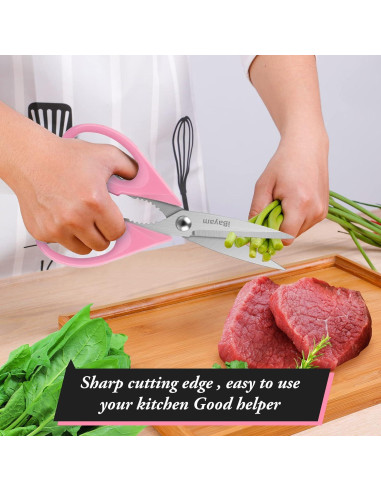 Tijeras de Cocina Multiusos iBayam 21.6 cm Rosa Pastel