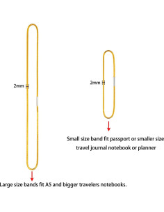 Correa Elástica Mini Skater Dorada para Cuadernos A5 - 12 Pzas 2