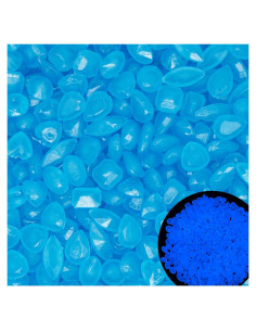 300 Piedras Brillantes Luminiscentes Azul - Decoración Jardín