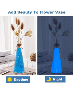 300 Piedras Brillantes Luminiscentes Azul - Decoración Jardín 2