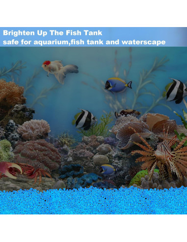 300 Piedras Brillantes Luminiscentes Azul - Decoración Jardín