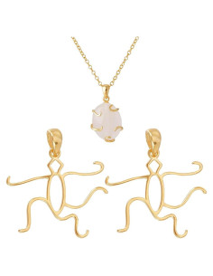 Colgante Vacío 5 Garras Prong BENECREAT Plata Esterlina 925