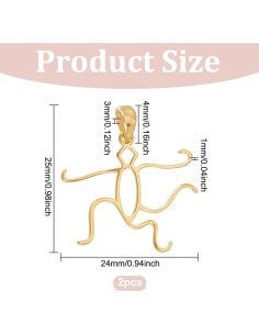 Colgante Vacío 5 Garras Prong BENECREAT Plata Esterlina 925 2