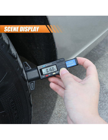 Medidor de Profundidad de Banda de Rodadura ZIMISI Digital 0-25.4mm