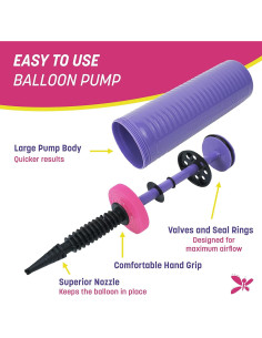 Bomba de globos COZY GREENS manual, doble acción, 119g 2