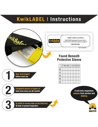 Cuerda de Seguridad Doble Pierna KwikSafety KS7704 1,86 kg
