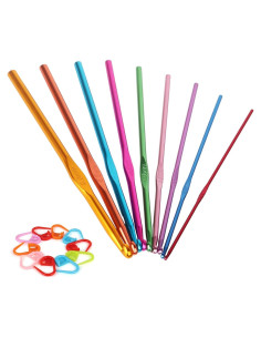 Juego de Ganchillos Coopay 19PCS Aluminio 2.0-6.0mm para Principiantes