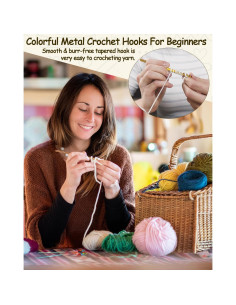 Juego de Ganchillos Coopay 19PCS Aluminio 2.0-6.0mm para Principiantes 2