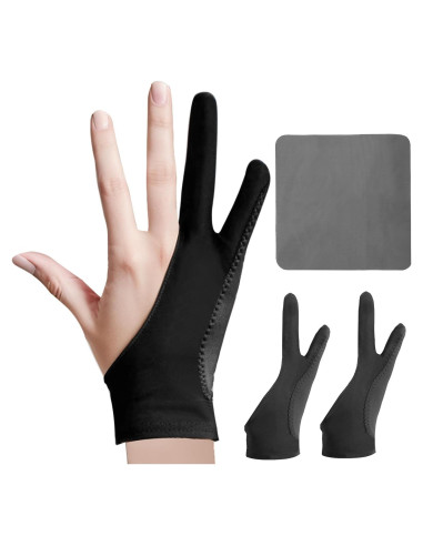 Guante de Dibujo Digital Shenzhenshixin - 2 Dedos, Mediano, Negro