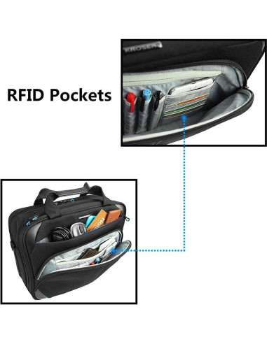 Bolsa para Laptop KROSER 15.6" Resistente al Agua - Negro/Azul