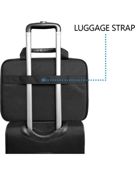 Bolsa para Laptop KROSER 15.6" Resistente al Agua - Negro/Azul