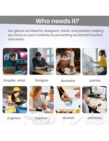 Guante de Dibujo Digital Shenzhenshixin - 2 Dedos, Mediano, Negro