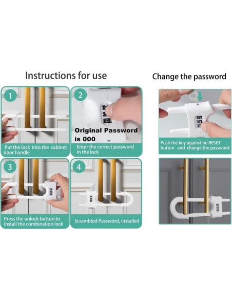 Cerraduras de Puerta de Gabinete FIGEPO con Código Ajustable
