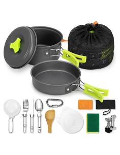 Juego de cocina al aire libre 15 Piezas Rlrueyal Antiadherente