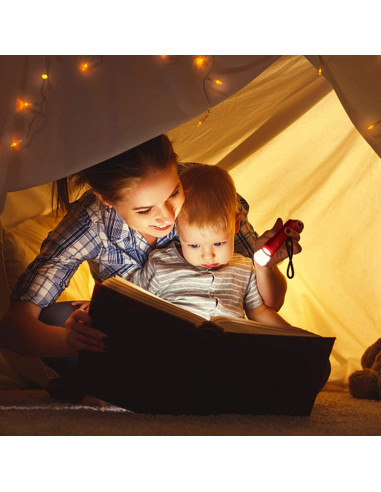 Juego de 6 Linternas Mini Whaply 9 LED con 18 Baterías AAA