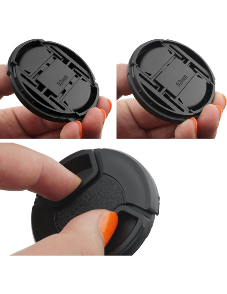 Paquete de 4 Tapas de Lente 52mm CamKix con Paño de Limpieza
