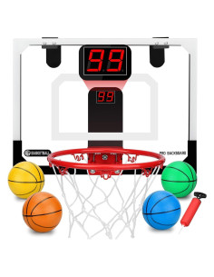 Aro de Baloncesto Mini Amarlozn 9" con Tablero y 4 Balones