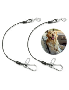 Cinturón de Seguridad para Perros Libbipaw 61cm Negro 2pcs