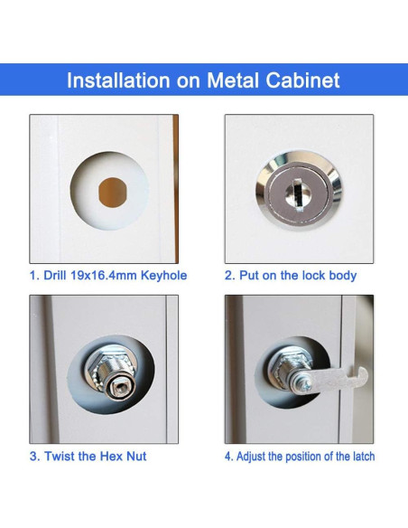 Cerradura de Cajón WOOCH 30mm Cromada con Llave - Paquete de 2 Cerradura de Cajón WOOCH 30mm Cromada con Llave - Paquete de 2