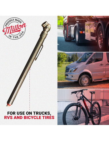 Medidor de Presión de Neumáticos Milton S-925 para Camiones y Bicicletas