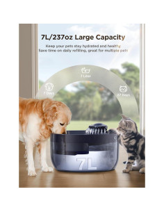 Fuente de Agua para Perros FEELNEEDY 7L Ultra Silenciosa 2