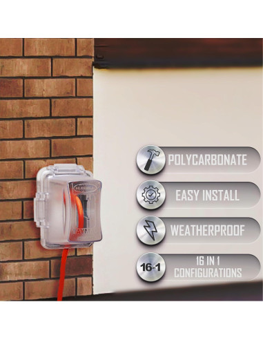 Cubierta de Enchufe Eléctrico TayMac MM720C 1-Gang Resistente