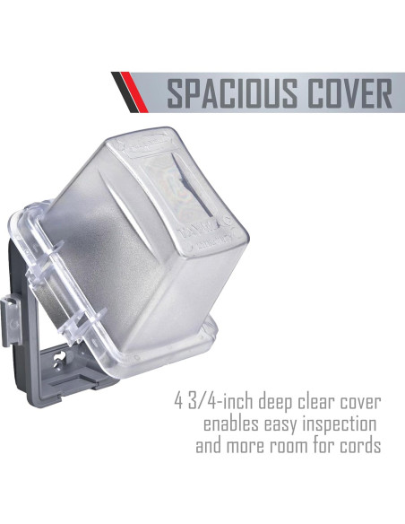 Cubierta de Enchufe Eléctrico TayMac MM720C 1-Gang Resistente