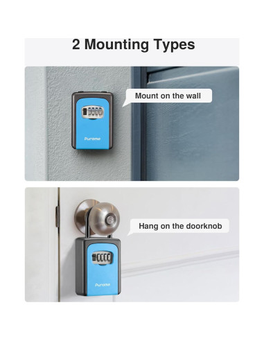 Caja de Llave Puroma Grande con Combinación Reajustable Azul