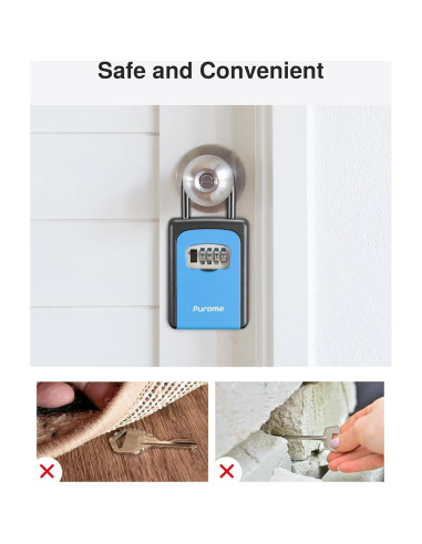 Caja de Llave Puroma Grande con Combinación Reajustable Azul