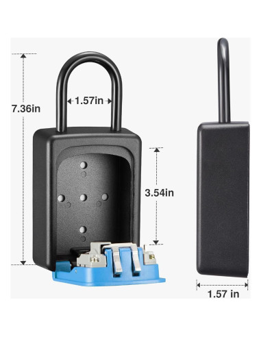 Caja de Llave Puroma Grande con Combinación Reajustable Azul